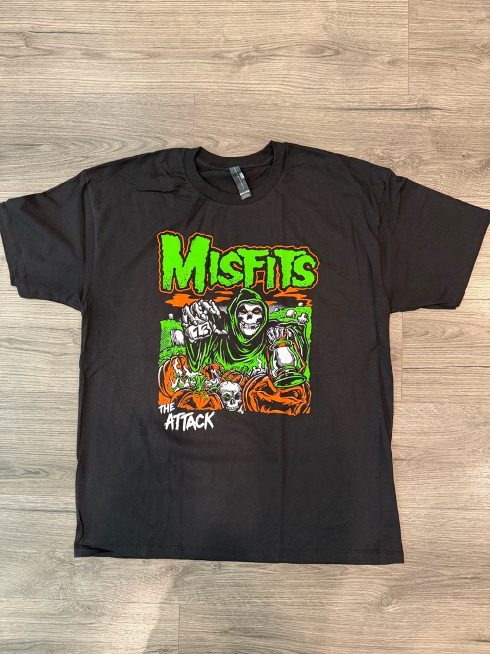 Misfits The Attack 13 Green Goblin Fiend Skull Band Tee Men’s Size Extra Large